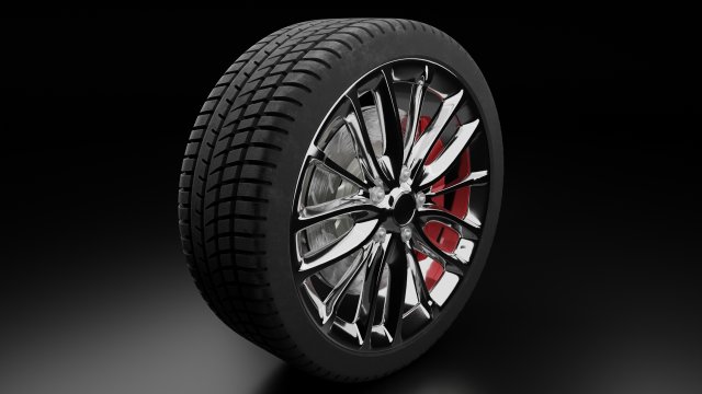 car wheel 3D Модель .c4d .max .obj .3ds .fbx .stl .blend 