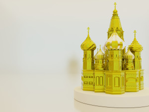 st basil the blessed in moscow church 3D Model