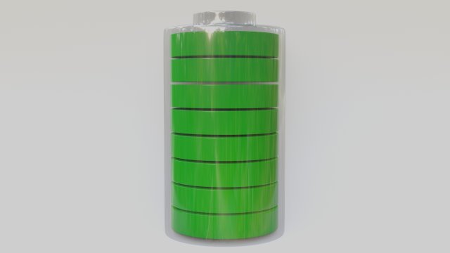 glass battery with charge divisions 3D Модель .c4d .max .obj .3ds .fbx .stl .blend 