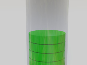 glass battery with charge divisions 3D Модель