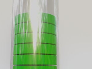 glass battery with charge divisions 3D Модель