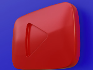 youtube icon 3D 模型
