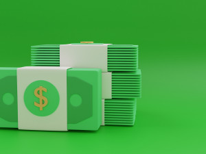 simplified model of a bundle of dollars 3D मॉडल