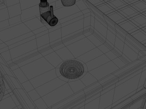 toy kitchen with furniture 3D Модель