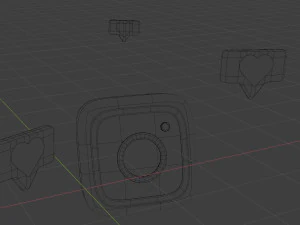 instagram icon 3D Model