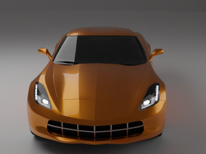 sports car similar to a chevrolet 3D Model