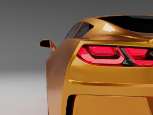 sports car similar to a chevrolet 3D Model