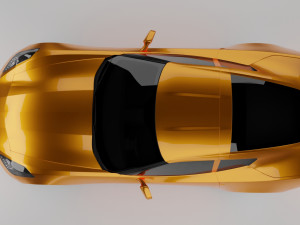 sports car similar to a chevrolet 3D Model
