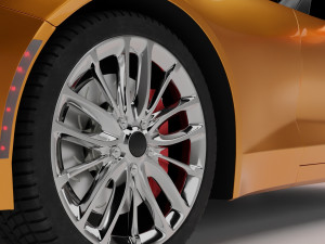 sports car similar to a chevrolet 3D Model
