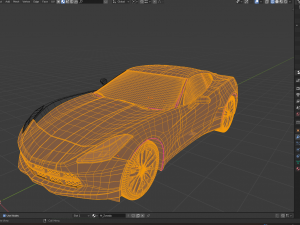 sports car similar to a chevrolet 3D Model