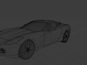 sports car similar to a chevrolet 3D Model