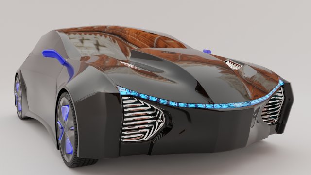 sports car of the future 3D 모델 .c4d .max .obj .3ds .fbx .stl .blend 