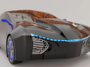 Sportwagen der Zukunft 3D Modell