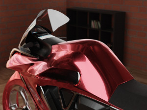 a motorcycle from the future low-poly Modèle 3D