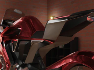 a motorcycle from the future low-poly 3D Model