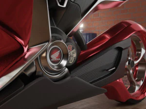 a motorcycle from the future low-poly 3D Model