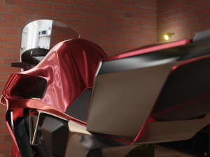 a motorcycle from the future low-poly Modèle 3D