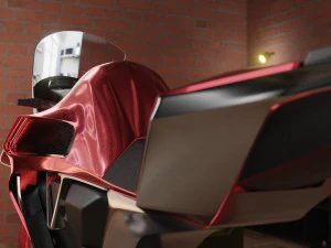 a motorcycle from the future low-poly 3D Model
