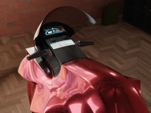 a motorcycle from the future low-poly 3D Model