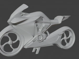 a motorcycle from the future low-poly 3D Model