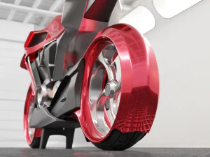 a motorcycle from the future low-poly 3D Model