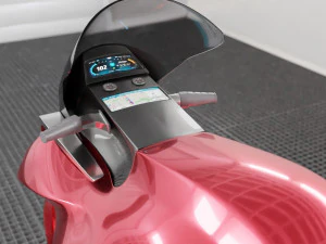 a motorcycle from the future low-poly 3D Model
