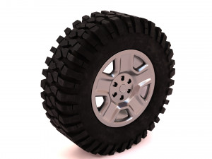 off-road wheel low-poly 3D Model