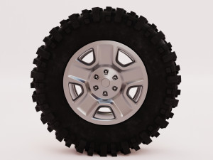 off-road wheel low-poly 3D Model
