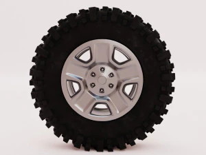 off-road wheel low-poly 3D Model