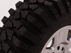 off-road wheel low-poly 3D Model