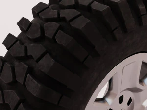 off-road wheel low-poly 3D Model
