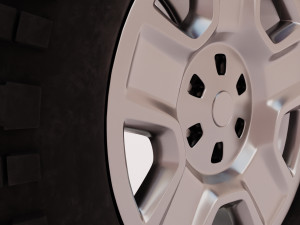 off-road wheel low-poly 3D Model
