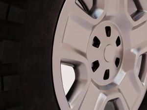 off-road wheel low-poly 3D Model