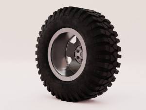 off-road wheel low-poly 3D Model