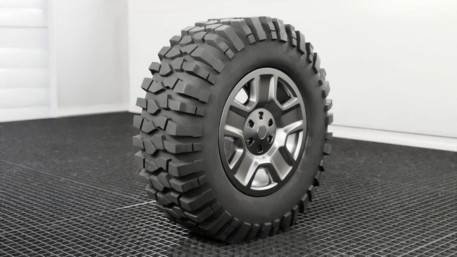 off-road wheel low-poly 3D Model .c4d .max .obj .3ds .fbx .stl .blend 