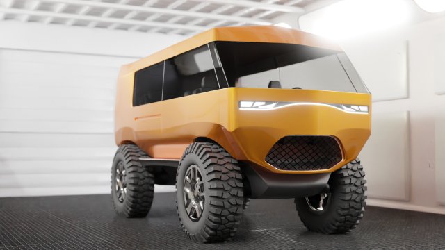 minibus suv low-poly Modèle 3D .c4d .max .obj .3ds .fbx .stl .blend