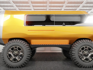 minibus suv low-poly Modèle 3D