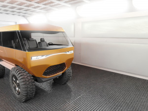 minibus suv low-poly Modèle 3D
