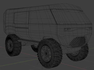 minibus suv low-poly 3D Model