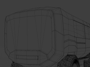 minibus suv low-poly Modèle 3D
