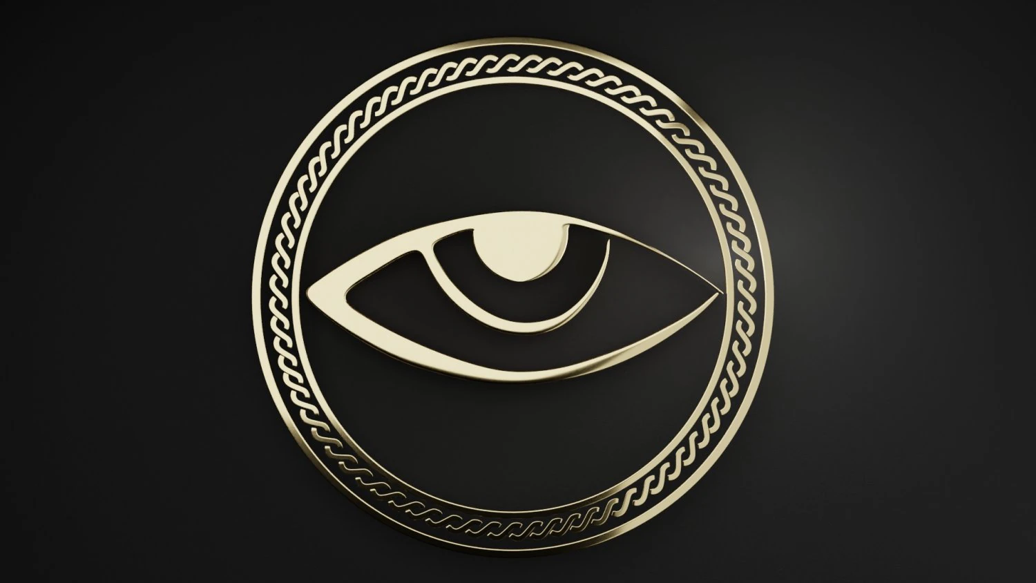 an eye in a ring with an ornament low-poly 3D Model .c4d .max .obj .3ds .fbx .stl .blend 