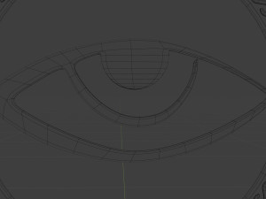 an eye in a ring with an ornament low-poly Modello 3D