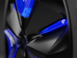 a wheel with a futuristic disk 3D Model