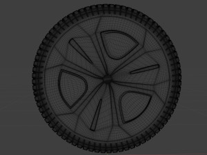 a wheel with a futuristic disk 3D Model