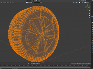 a wheel with a futuristic disk 3D Model