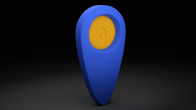 geolocation icon low-poly 3D 模型 .c4d .max .obj .3ds .fbx .stl .blend 
