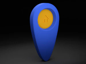 위치 정보 아이콘 로우 폴리 3D 모델