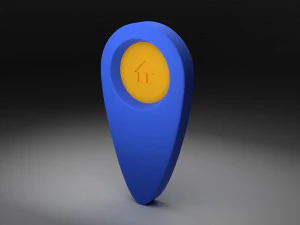 geolocation icon low-poly 3D Model