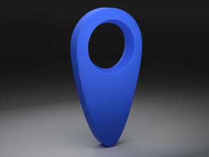 geolocation icon low-poly 3D 模型