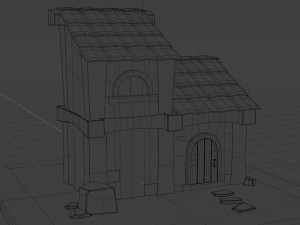 the toy house is old low-poly 3D 모델